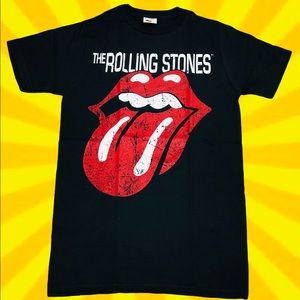 Rolling stone smiley face graphic Tshirt